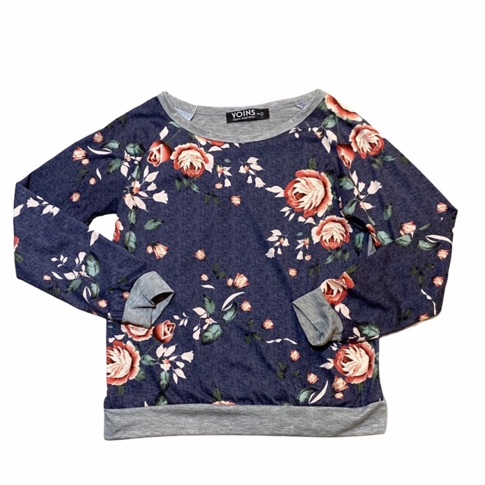 VOINS Scoop Neck Long Sleeve Top